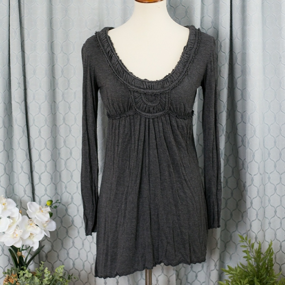 Gray Max Studio Long Sleeved Tunic